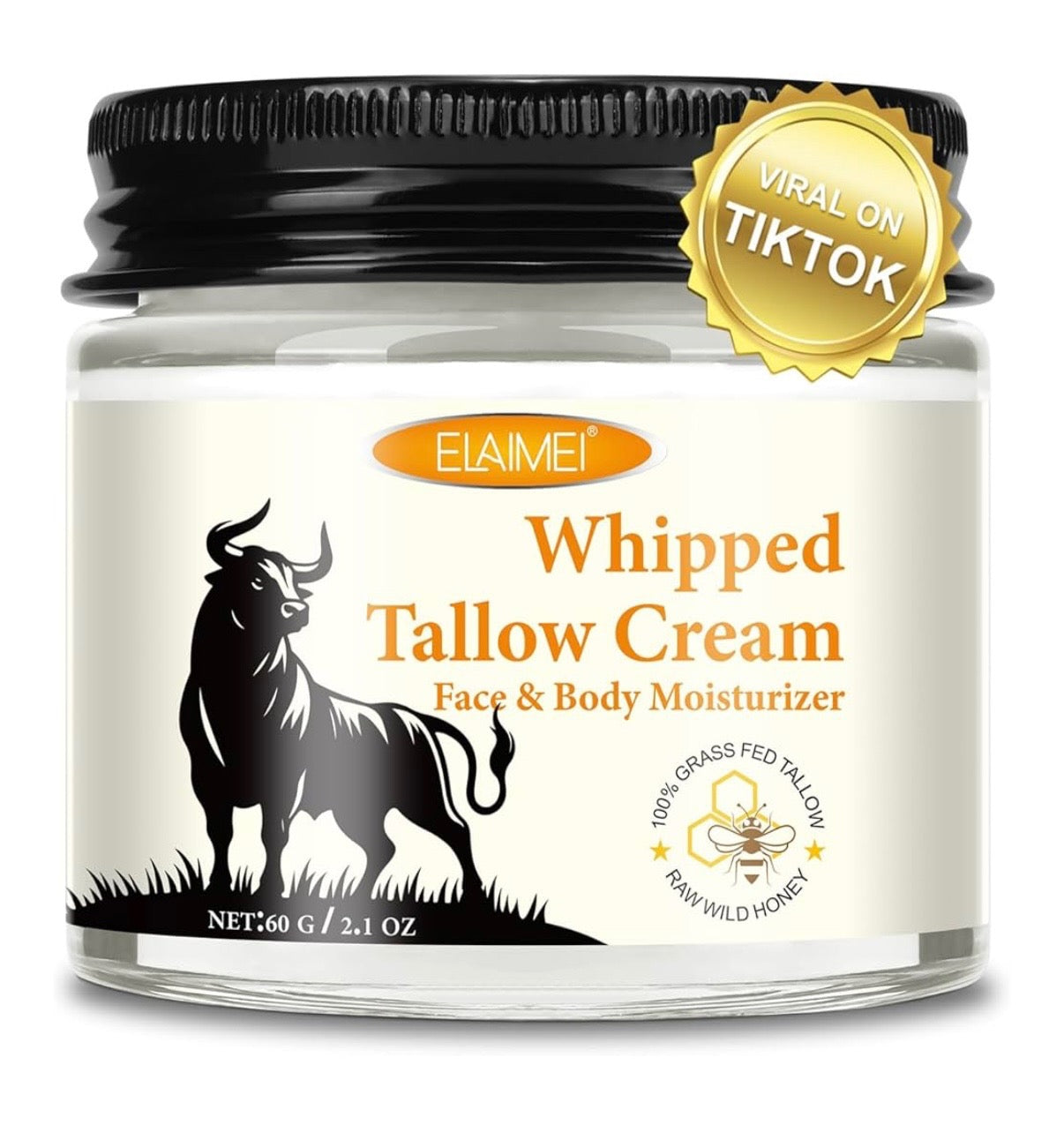 Beef Tallow & Honey Skin Cream – Deeply Nourishing Face & Body Moisturizer (2oz)