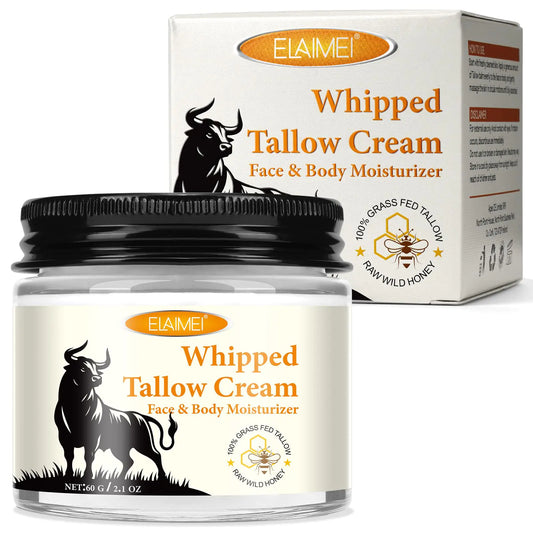 Beef Tallow & Honey Skin Cream – Deeply Nourishing Face & Body Moisturizer (2oz)